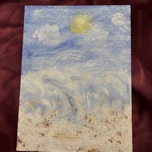 Art piece-Waves At The Beach Painting